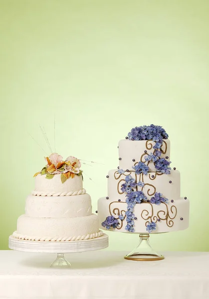 美丽的婚礼蛋糕的背景 — 图库照片