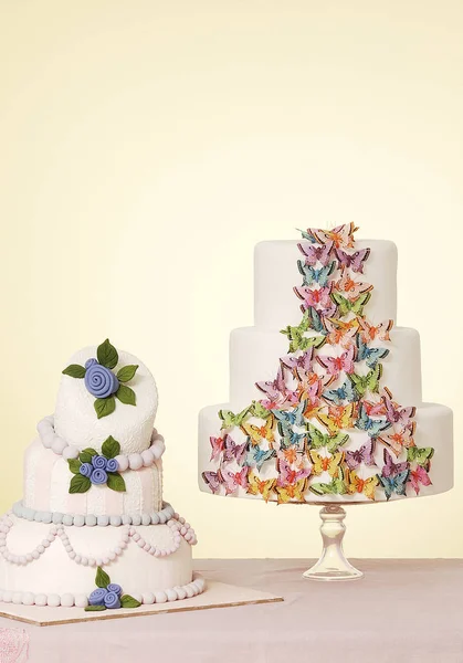 Hermosos Pasteles Boda Fondo —  Fotos de Stock