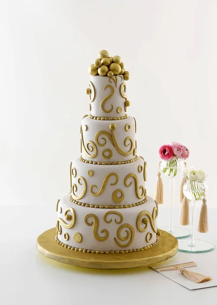 Beautiful Wedding Cake Background — Stock Photo, Image