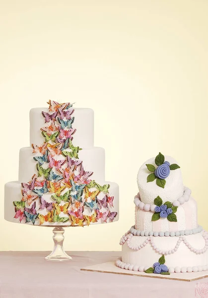 Beautiful Wedding Cakes Background — Stock Photo, Image