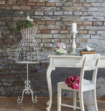 düğün dekor ve mumlar ile masa