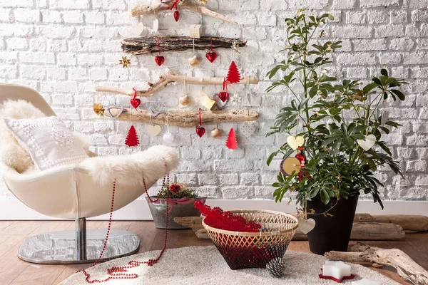 Alternative Weihnachtsdekoration Neujahrsbaum — Stockfoto