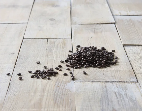 Kaffebönor Närbild Bakgrunden — Stockfoto