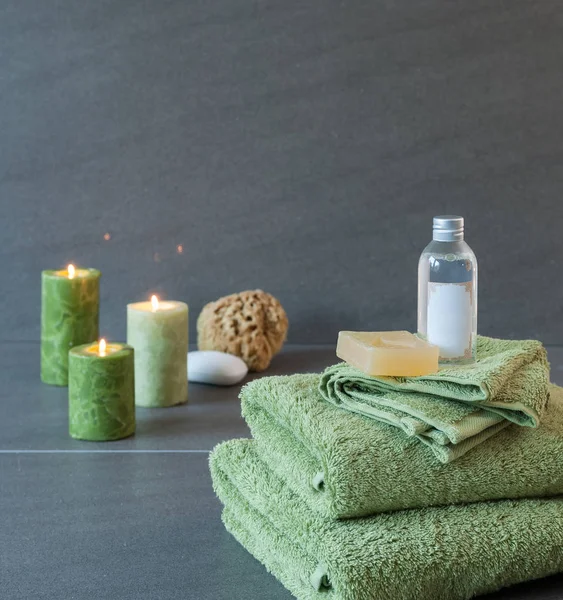 Serviette Salle Bain Style Nature Morte — Photo