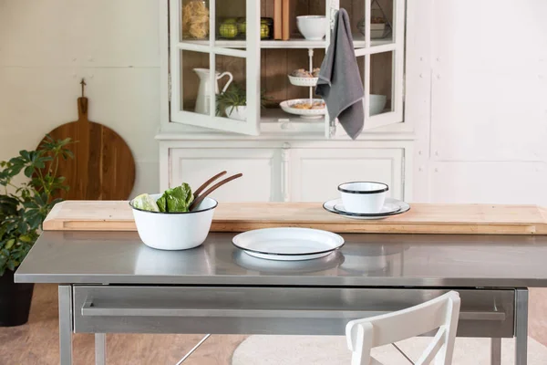 Nuovo Concetto Cucina Moderna Accessori Cucina Con Nuovi Mobili Aspetto — Foto Stock