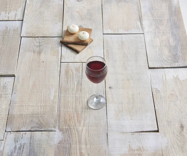 Prázdné Dřevěné Podlahy Červené Víno — Stock fotografie