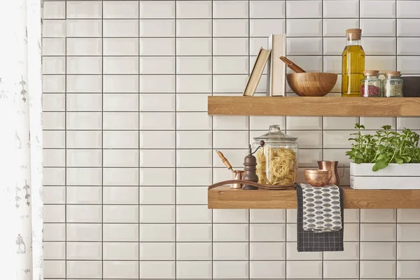 Nieuw Concept Van Moderne Keuken Keuken Accessoires — Stockfoto