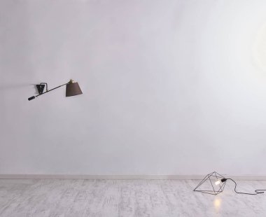 modern iç dekorasyon boş oda lambası