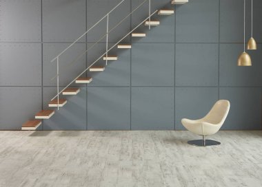 Modern yaşam tarzı için ev merdiveni iç tasarımı. modern dekoratif duvar arkaplanı ev nesnesi