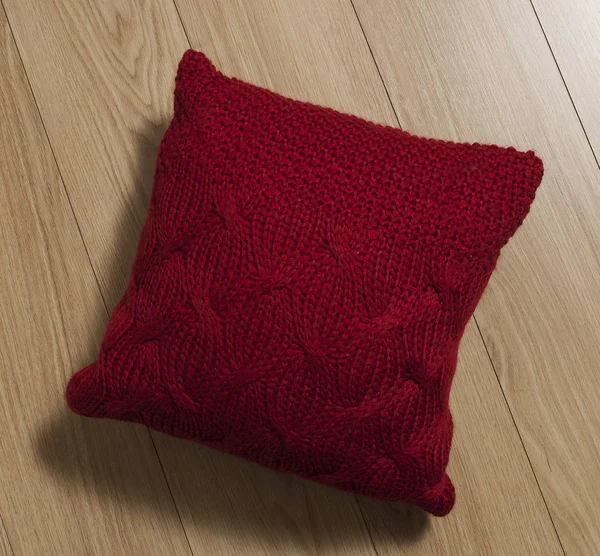 Travesseiro Vermelho Estilo Detalhe — Fotografia de Stock