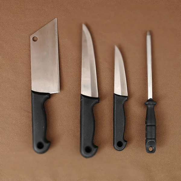 Knife Set Table — Stock Photo, Image