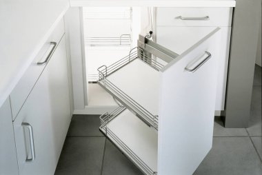 Mutfak dolabı mekanizması, ev yeni stili.