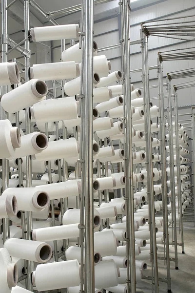 Yarn Factory Detail Style White — Stock Photo, Image