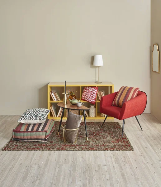 Chambre Intérieure Moderne Avec Beaux Meubles Intérieur Des Livres — Photo