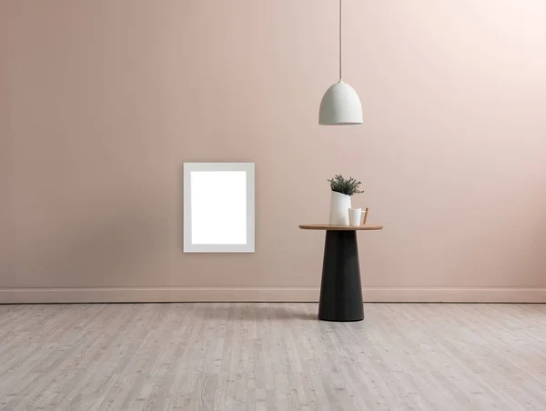 Parete Concetto Sala Interna Lampada Decorazione Oggetto Tavolo — Foto Stock