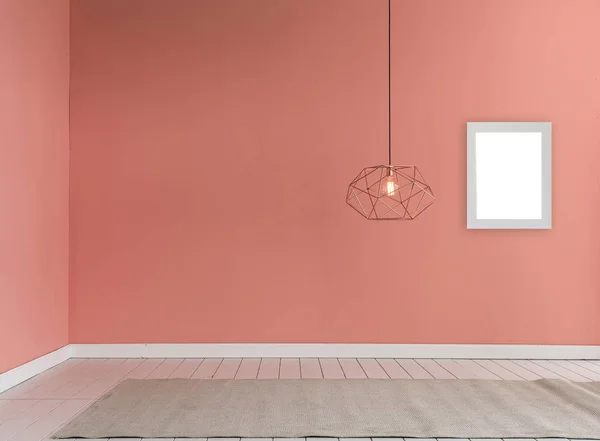 Vnitřní Prostor Stěn Koncepce Dekorační Lampa — Stock fotografie