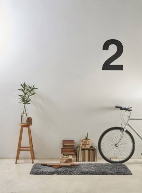 krem duvar ve dekoratif iç tasarım, ofis veya ev