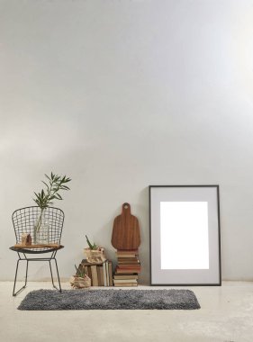 krem duvar ve dekoratif iç tasarım, ofis veya ev