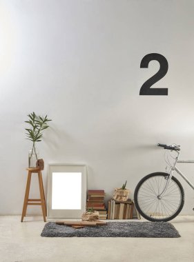 krem duvar ve dekoratif iç tasarım, ofis veya ev