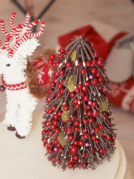 Weihnachtsbaum Tanne Und Schmuck Hautnah — Stockfoto