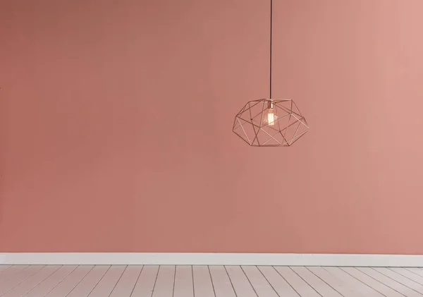 Oranžová Stěna Lampa Koncept Dekorace Interiéru — Stock fotografie