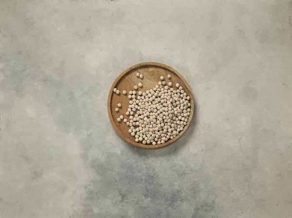 Орехи Пластине Концепции Мраморный Серый Фон — стоковое фото