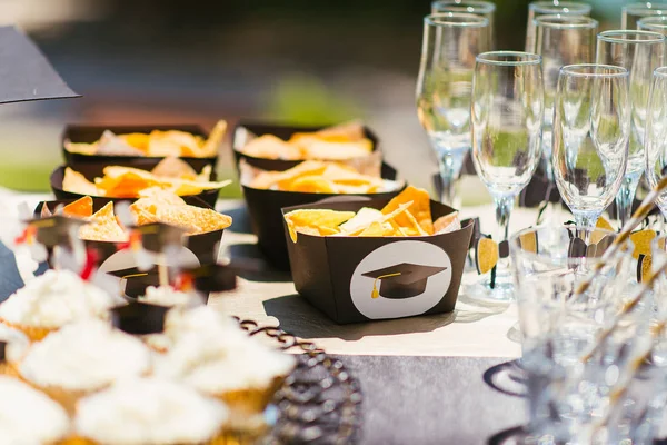 Xícara Batatas Fritas Bebidas — Fotografia de Stock