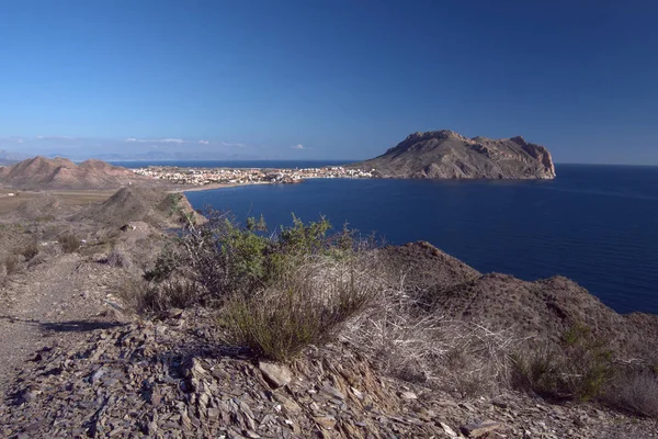 Mediteranian kıyı görünümü, Murcia, İspanya.