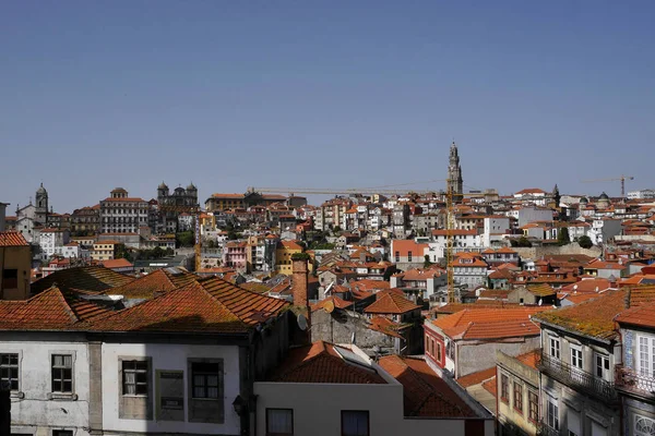 Uitzicht Daken Van Rode Tegels Porto Portugal — Stockfoto