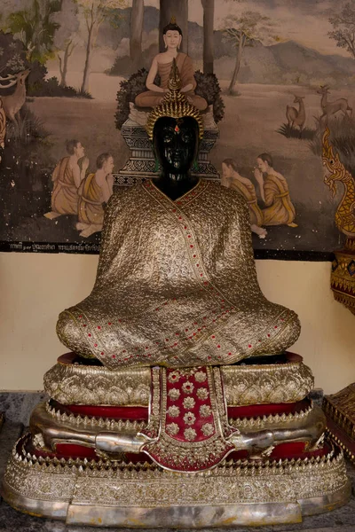 Buddha Statue Aus Silber Und Jade Thailand — Stockfoto