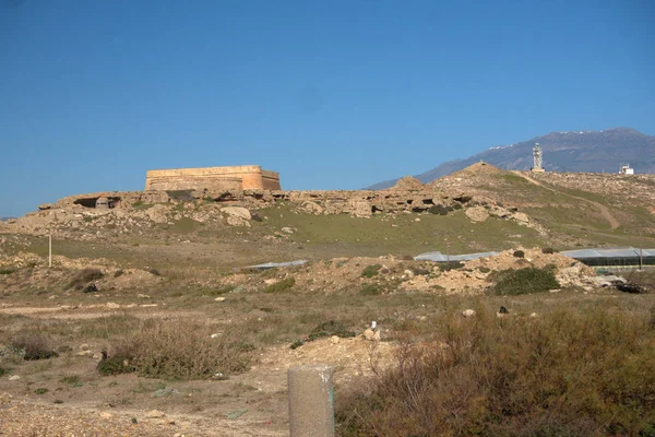  Los Baos de Guardias Viejas kasabası yakınlarındaki bir kale, Castillo de Guardias Viejas, İspanya Almera eyaleti.