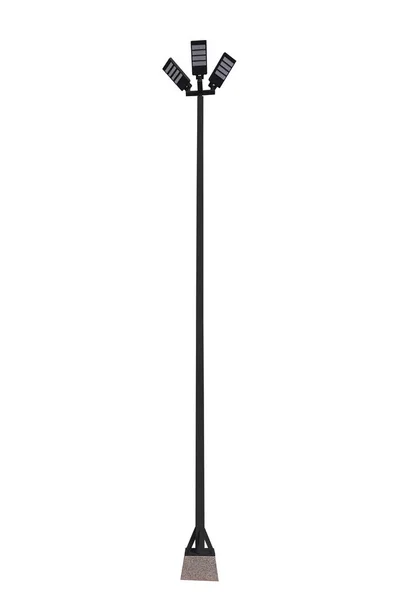 Вуличний Світловий Полюс Ізольований Білому Тлі Відсічним Контуром — стокове фото