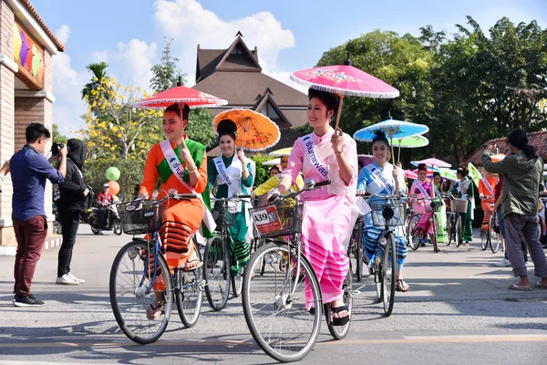 Chiang Mai Thajsko Ledna 2019 Výročí Festivalu Deštník Borsang Ženy — Stock fotografie