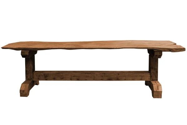 Drewniany stół na białym tle. — Zdjęcie stockowe