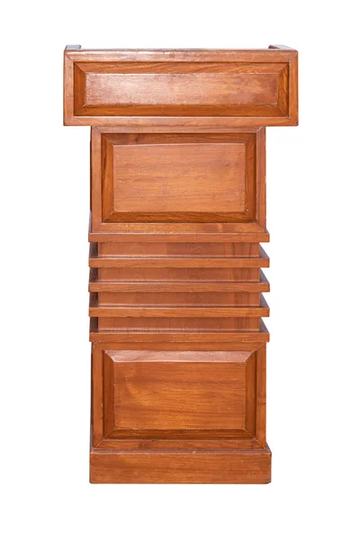 Wooden Podium Tribune Rostrum Stand Isolated — Stock Photo, Image