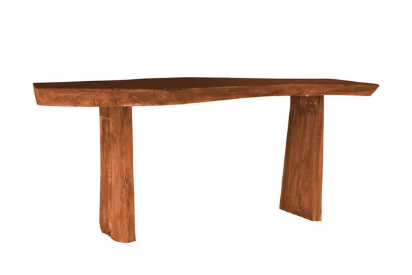 Oude houten tafel geïsoleerd. — Stockfoto