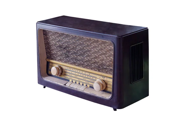 Old Retro Radio Isolated White Background Work Clipping Path — Stock Photo, Image