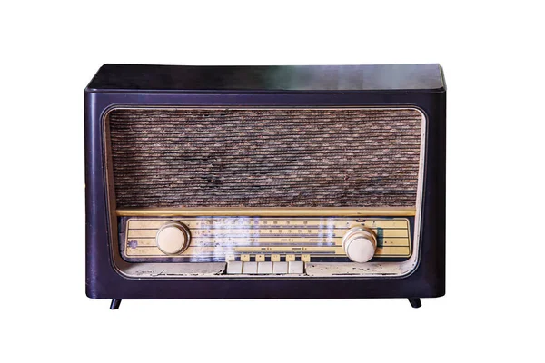 Old Retro Radio Isolated White Background Work Clipping Path — Stock Photo, Image