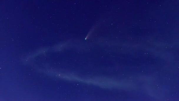 Video Time Lapse Comet 2020 Neowise Pada Malam Hari Antara — Stok Video