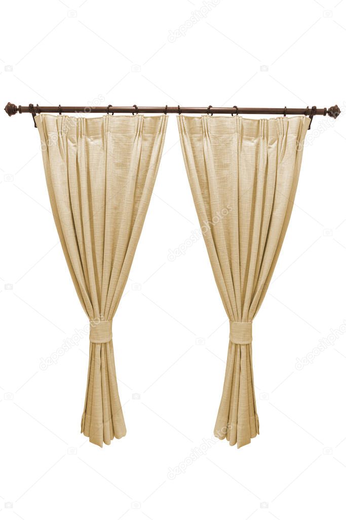 Curtain isolated on white background, work with clipping path.