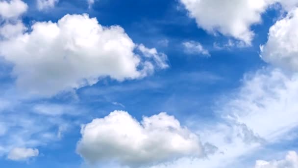 Time Lapse Video Belle Nuvole Movimento Sfondo Cielo Blu Filmati — Video Stock