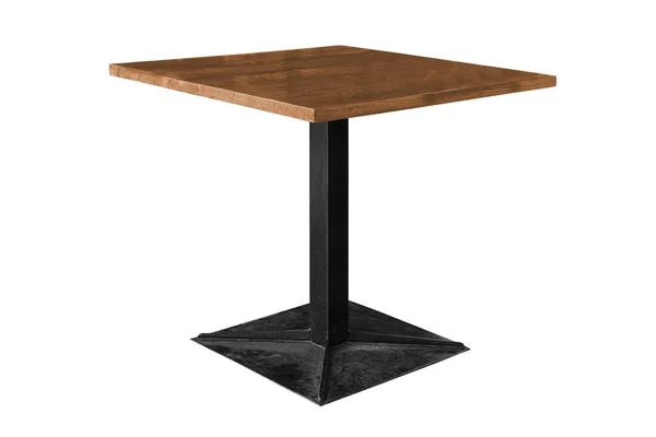 Modern Asztal Acél Lábak Fehér Hátterű Munka — Stock Fotó