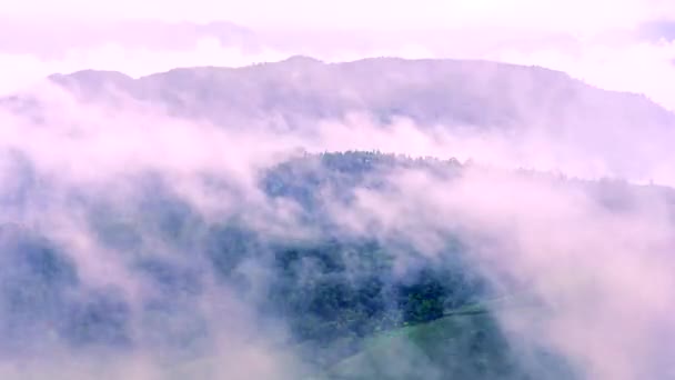 Time Lapse Video Belle Nuvole Movimento Cielo Blu Sopra Montagne — Video Stock