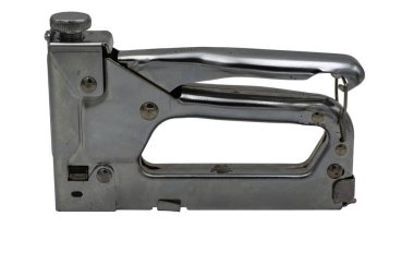 Çelik mobilya zımba. Beyaz arka plan üzerinde izole.