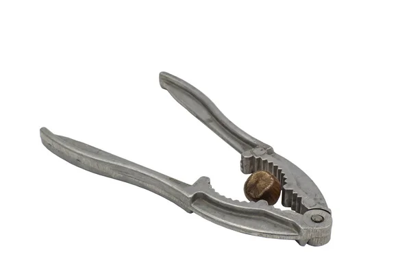 Tongs for cracking nuts. Isolate on a white background. — Stock Photo, Image