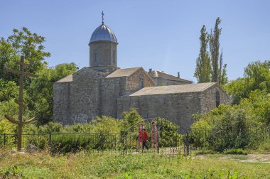 Feodosiya, Kırım - 11 Eylül 2019 Tanrı 'nın Annesi İber ikonu Kilisesi.