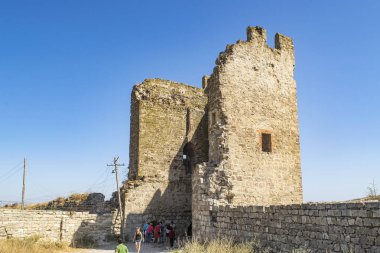 Feodosia, Kırım - 11 Eylül 2019 Eski Ceneviz Kalesi