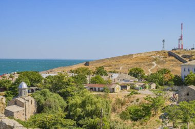 Feodosia, Kırım - 11 Eylül 2019 Eski Ceneviz Kalesi.