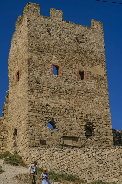 Feodosia Krym Września 2019 Stary Genoese Forteca — Zdjęcie stockowe