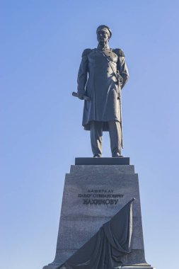 Sivastopol, Kırım, Rusya-12 Eylül 2019 Amiral s. S. Nakhimov Anıtı.